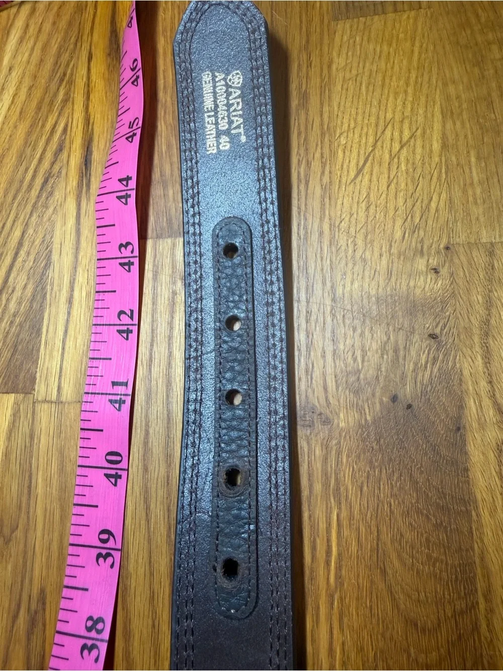 Ariat Brown Leather Belt with changeable Silver Buckle (023)